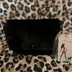 Faux Fur Black Gilda Paris Crossbody